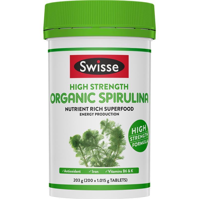 Load image into Gallery viewer, Swisse Organic Spirulina 1000mg 200 Tablets
