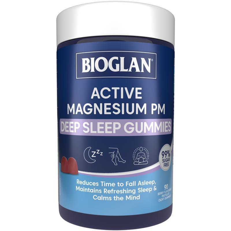 Load image into Gallery viewer, Bioglan Active Magnesium PM Deep Sleep Gummies 90 Pack
