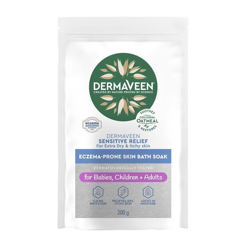 Load image into Gallery viewer, DermaVeen Calmexa Sensitive Relief Bath Soak 200g
