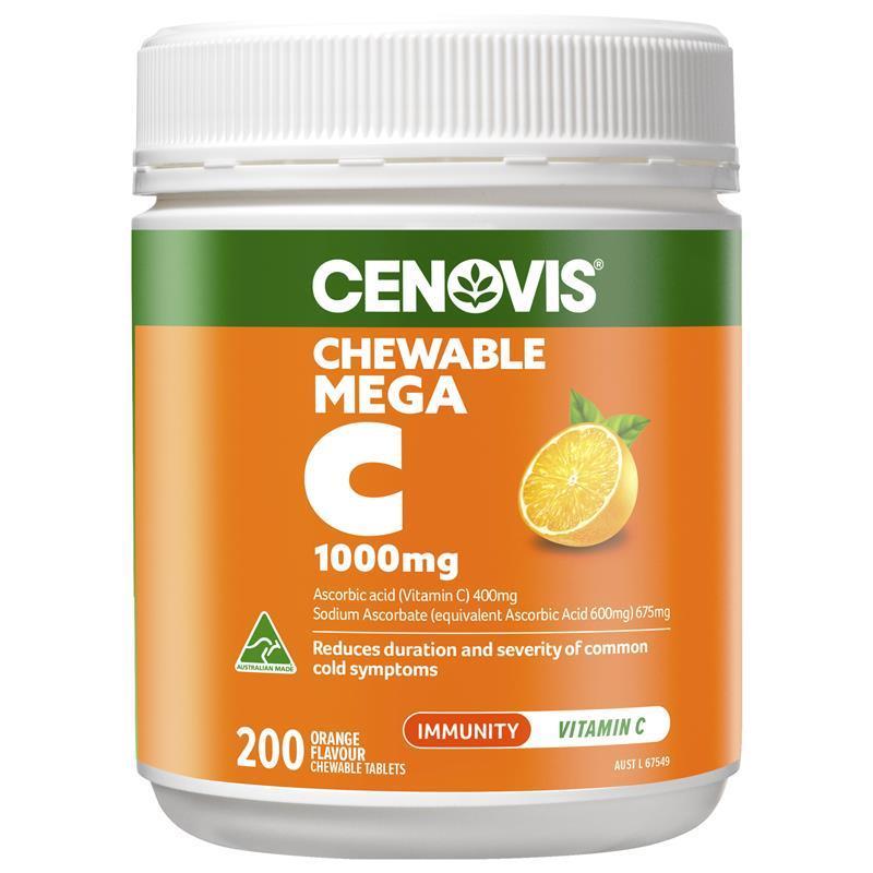 Load image into Gallery viewer, Cenovis Chewable Mega C 1000mg 200 Tablets Exclusive Size
