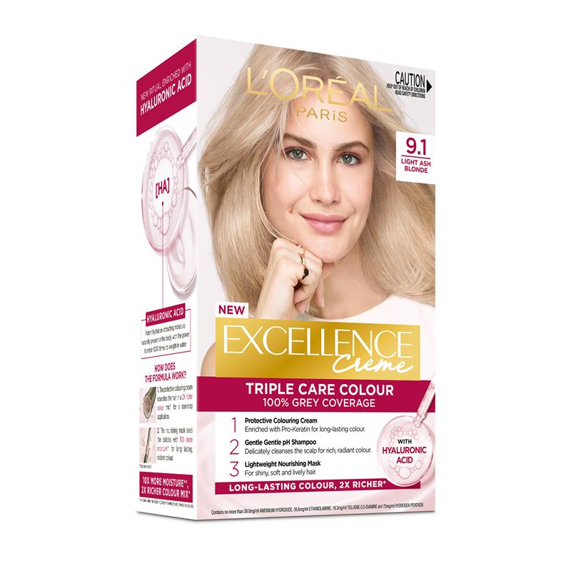 Load image into Gallery viewer, L'Oreal Excellence Creme 9.1 Light Ash Blonde Hair Colour
