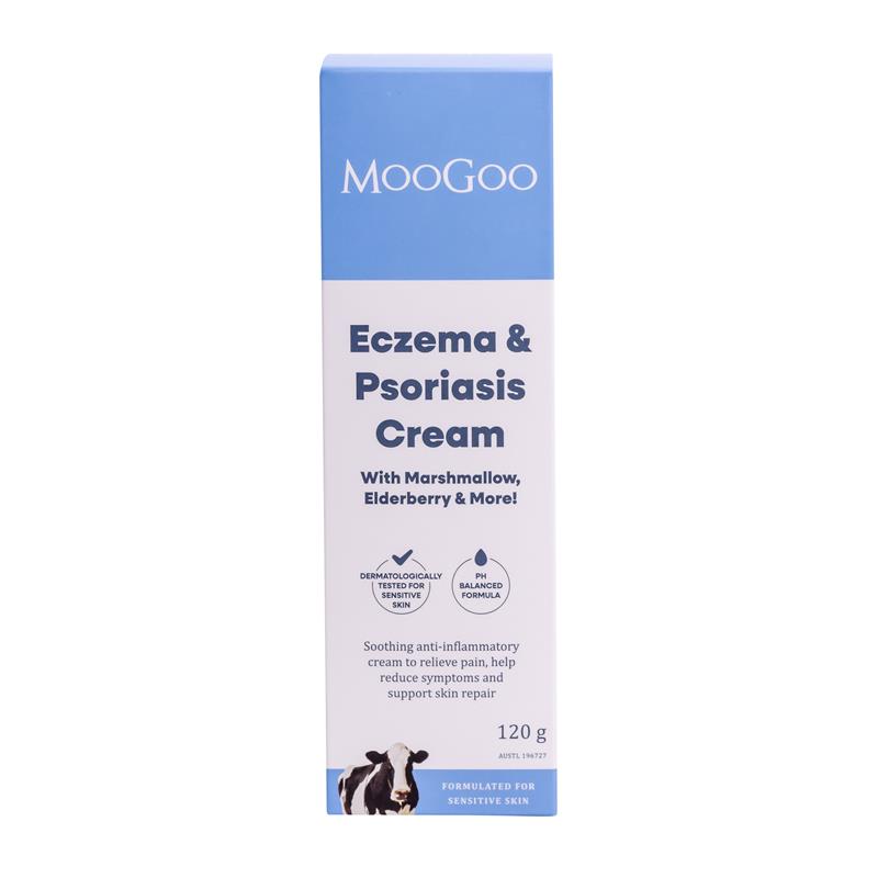 Load image into Gallery viewer, MooGoo Eczema &amp; Psoriasis Cream With Marshmallow &amp; Elderberry 120g
