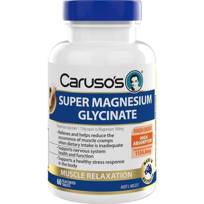 Load image into Gallery viewer, Carusos Super Magnesium Glycinate 60 Tablets
