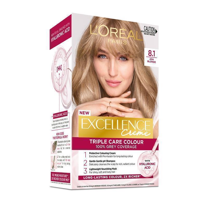 Load image into Gallery viewer, L'Oreal Excellence Creme 8.1 Ash Blonde Hair Colour
