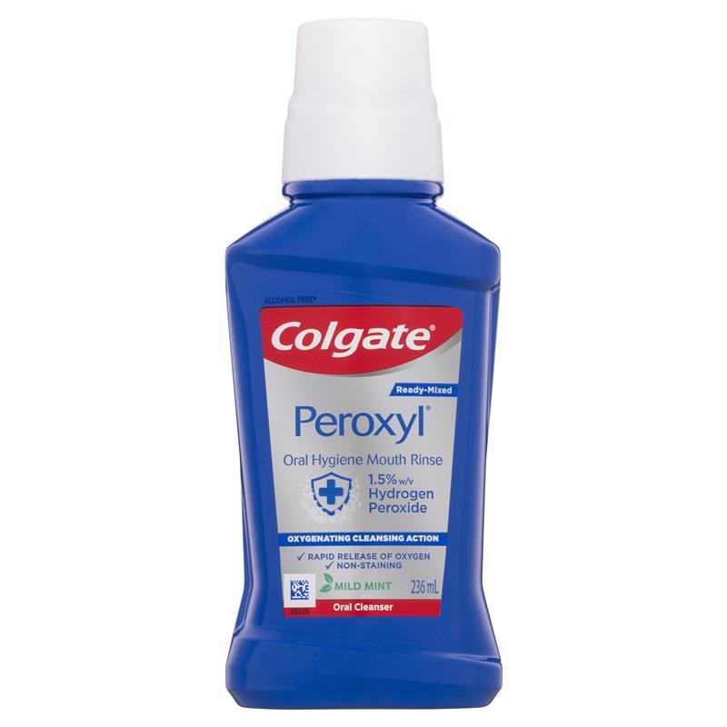 Load image into Gallery viewer, Colgate Peroxyl Oral Cleanser Mint Flavour 236mL
