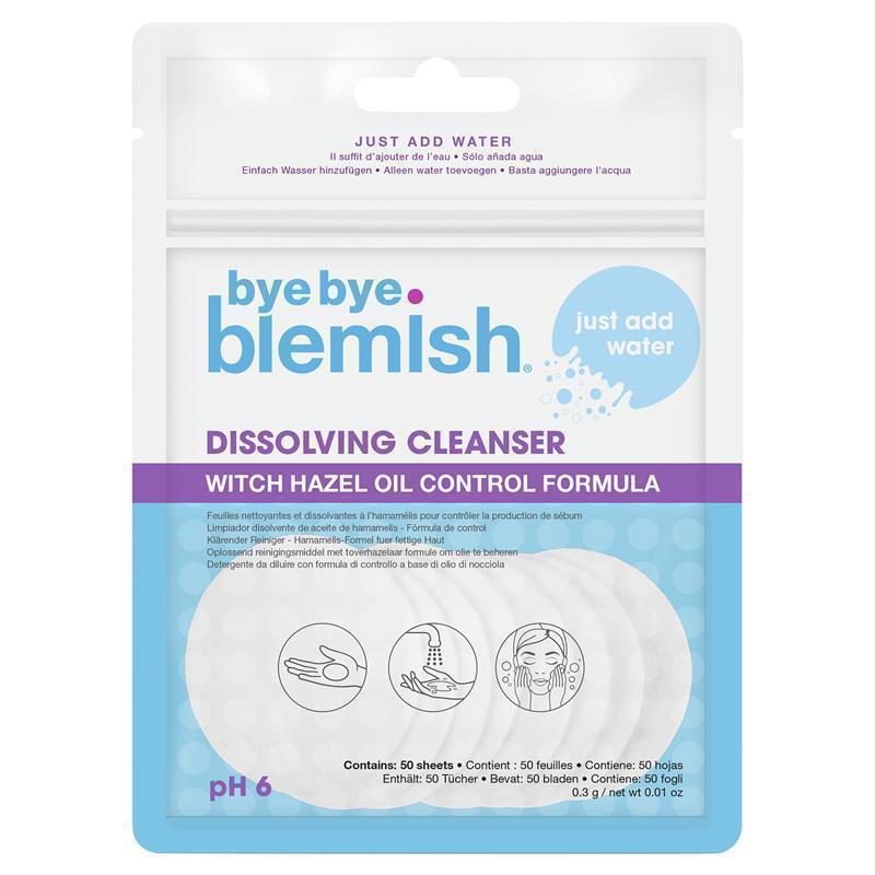 Load image into Gallery viewer, Bye Bye Blemish Dissolving Cleanser Water Activated Sheets 50 Pack
