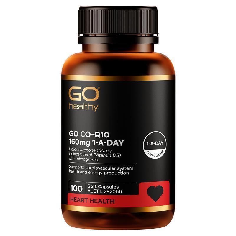 Load image into Gallery viewer, GO Healthy CoQ10 160mg 100 Softgel Capsules
