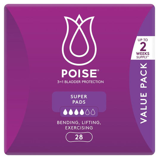 Poise Pads Super 28 Bulk Pack