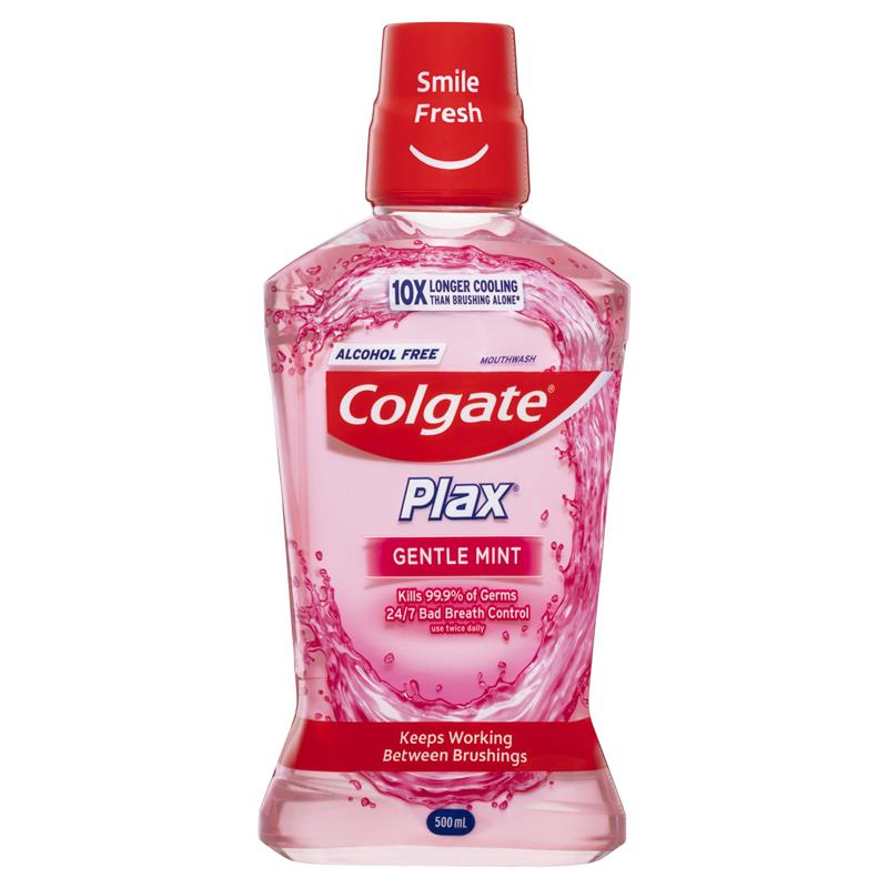 Load image into Gallery viewer, Colgate Plax Alcohol Free Antibacterial Mouthwash Gentle Mint 500mL
