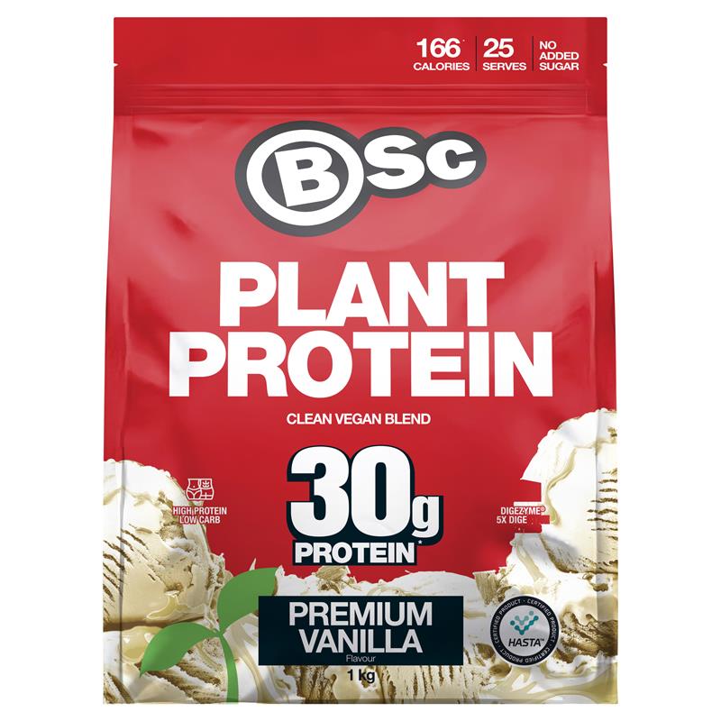 Load image into Gallery viewer, BSc Clean Plant Protein Premium Vanilla 1kg
