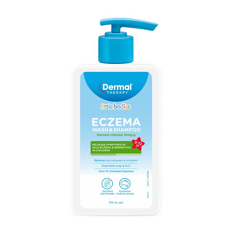 Load image into Gallery viewer, Dermal Therapy Little Bodies Eczema Wash &amp; Shampoo Bottle with Pump 210ml
