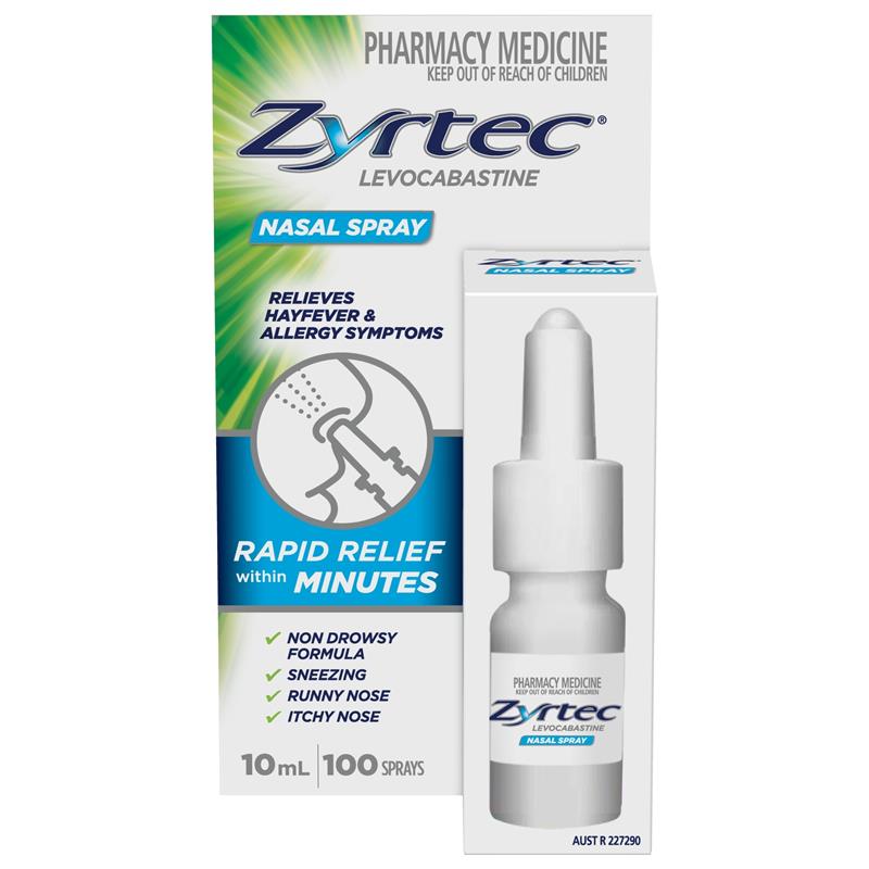 Load image into Gallery viewer, Zyrtec Antihistamine Hayfever &amp; Allergy Nasal Spray 10mL
