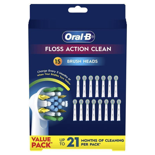 Oral B Power Toothbrush Floss Action Refills 15 Pack