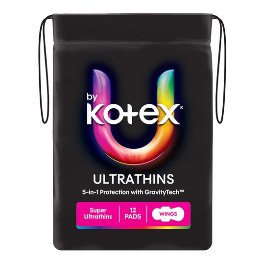 U By Kotex Ultrathins Pads Wing Super 12 Pack