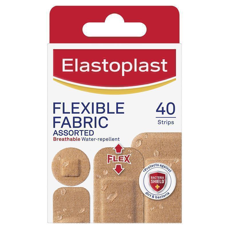 Load image into Gallery viewer, Elastoplast Flexible Fabric Strips Assorted 40 Pack
