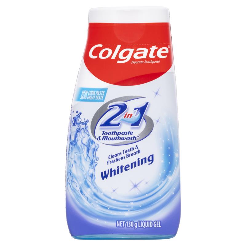 Load image into Gallery viewer, Colgate Toothpaste &amp; Mouthwash 2 in 1 Whitening Liquid 130g
