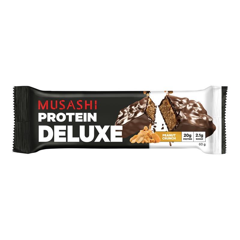 Load image into Gallery viewer, Musashi Deluxe Protein Bar Peanut Crunch 60g
