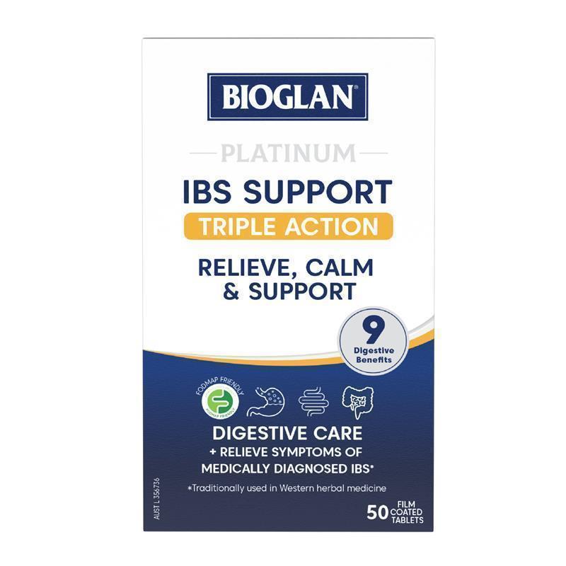Load image into Gallery viewer, Bioglan Platinum IBS Support Triple Action 50 Tablets
