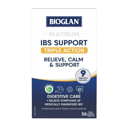 Bioglan Platinum IBS Support Triple Action 50 Tablets