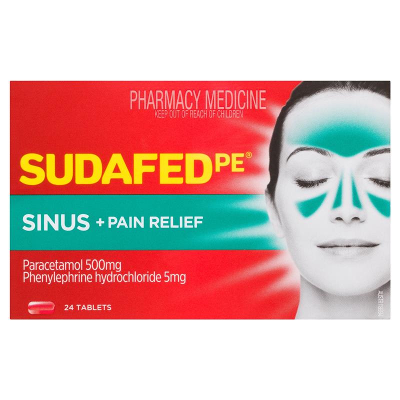 Load image into Gallery viewer, Sudafed PE Sinus + Pain Relief Tablets 24 Pack
