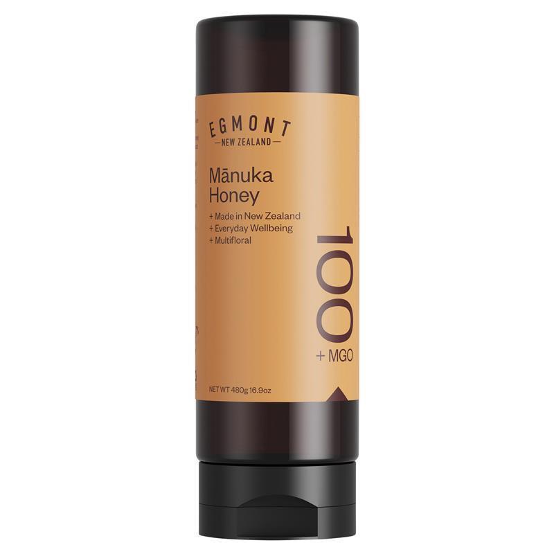 Load image into Gallery viewer, Egmont Honey MGO 100+ Multifloral Manuka Honey (Squeeze) 480g
