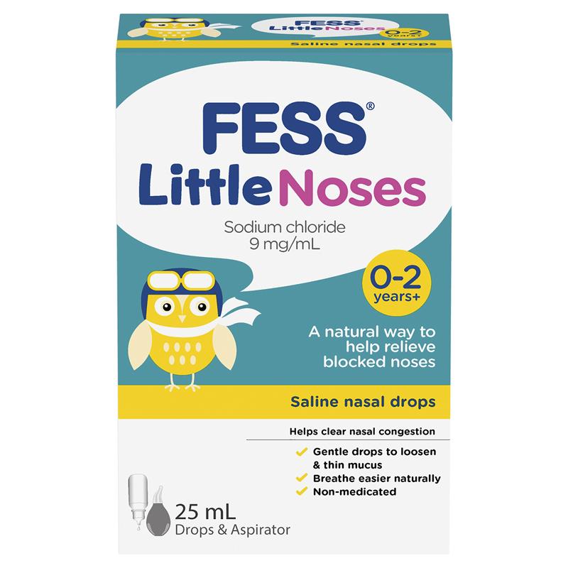Load image into Gallery viewer, Fess Little Noses Saline Nose Drops +Aspirator 25ml
