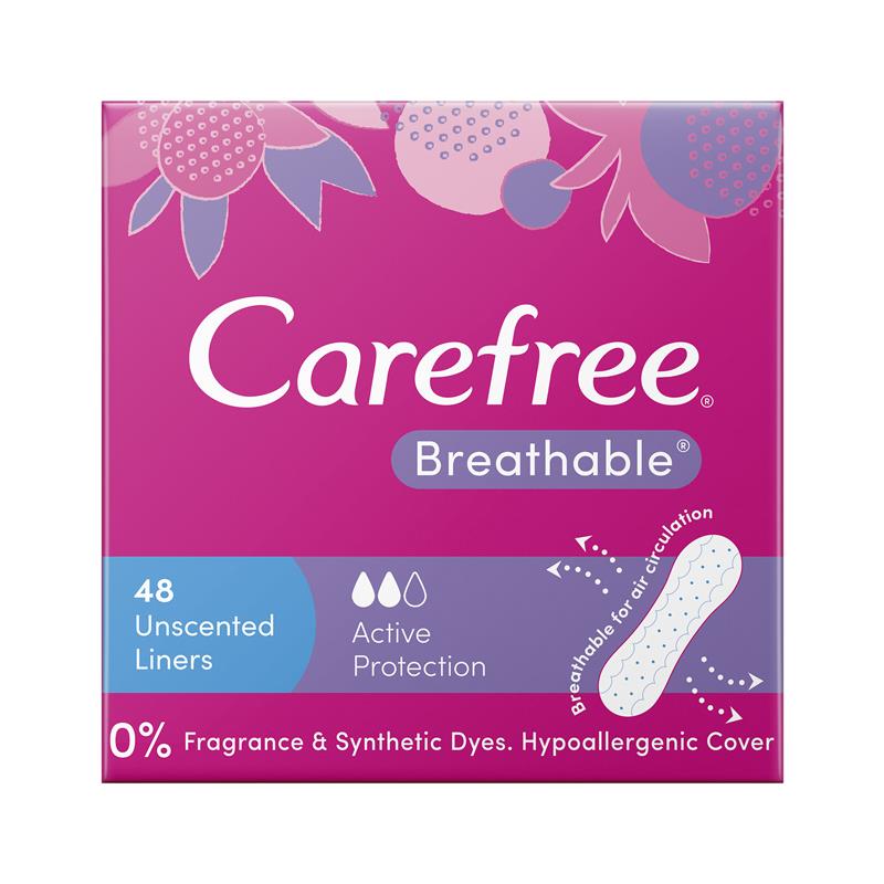 Load image into Gallery viewer, Carefree Breathable Unscented Panty Liners 48 Pack
