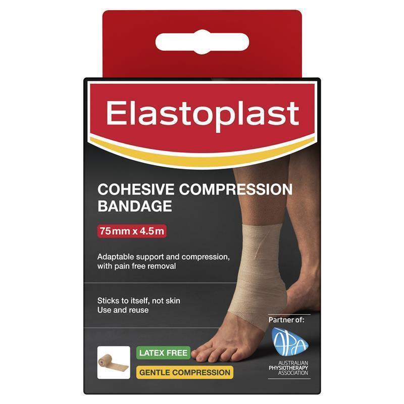 Load image into Gallery viewer, Elastoplast Cohesive Compression Bandage Tan 7.5cm x 4.5m
