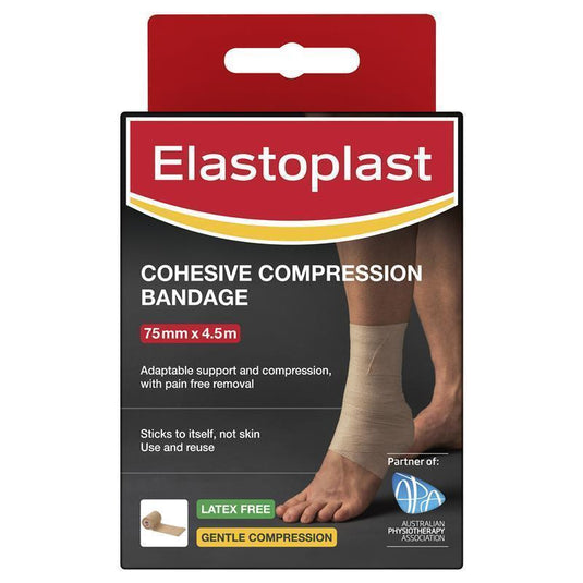 Elastoplast Cohesive Compression Bandage Tan 7.5cm x 4.5m