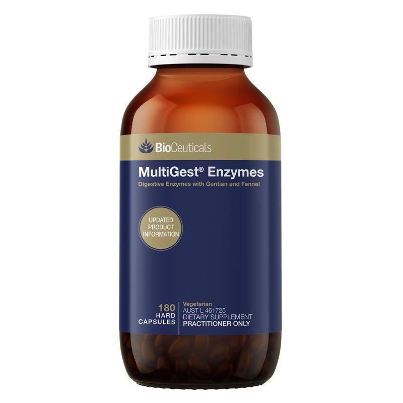 Load image into Gallery viewer, BioCeuticals MultiGest® Enzymes 180 Capsules
