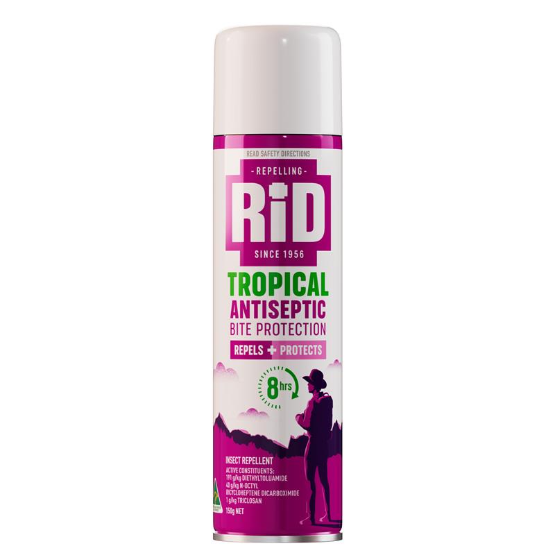 Load image into Gallery viewer, Rid Tropical Strength Medicated Insect Repellent Aerosol 150g
