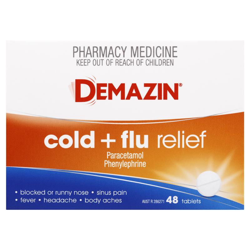 Load image into Gallery viewer, Demazin Cold &amp; Flu Relief 48 Tablets
