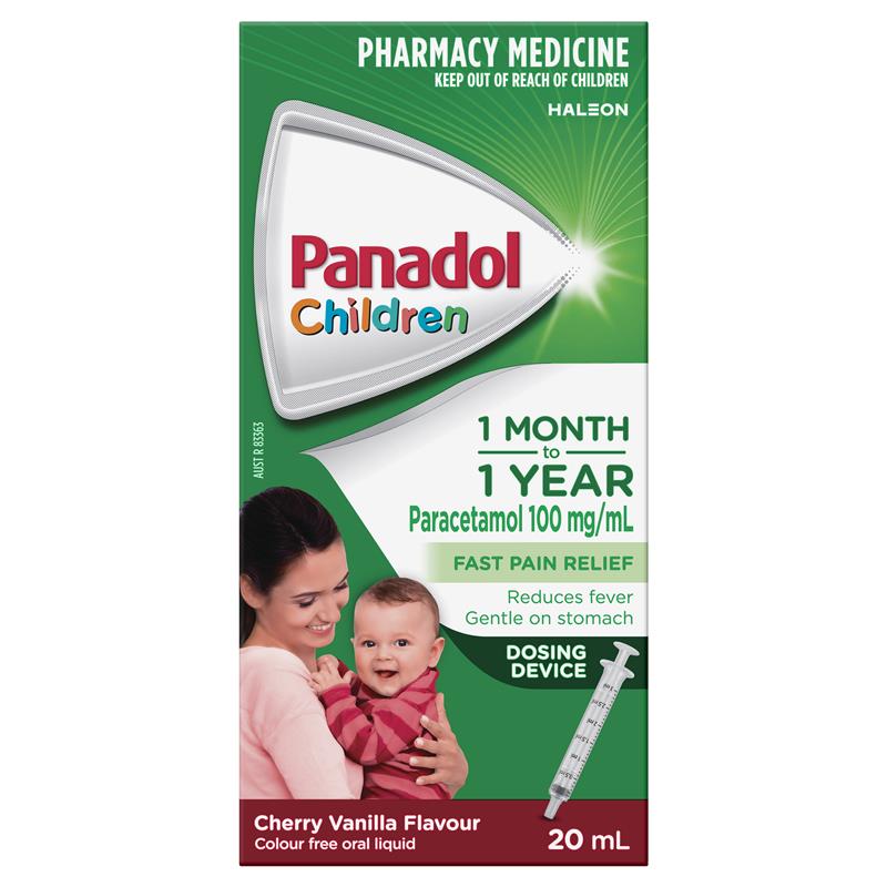 Load image into Gallery viewer, Panadol Children 1 Month – 1 Year Baby Drops with Dosing Device Fever and Pain Relief 20ml
