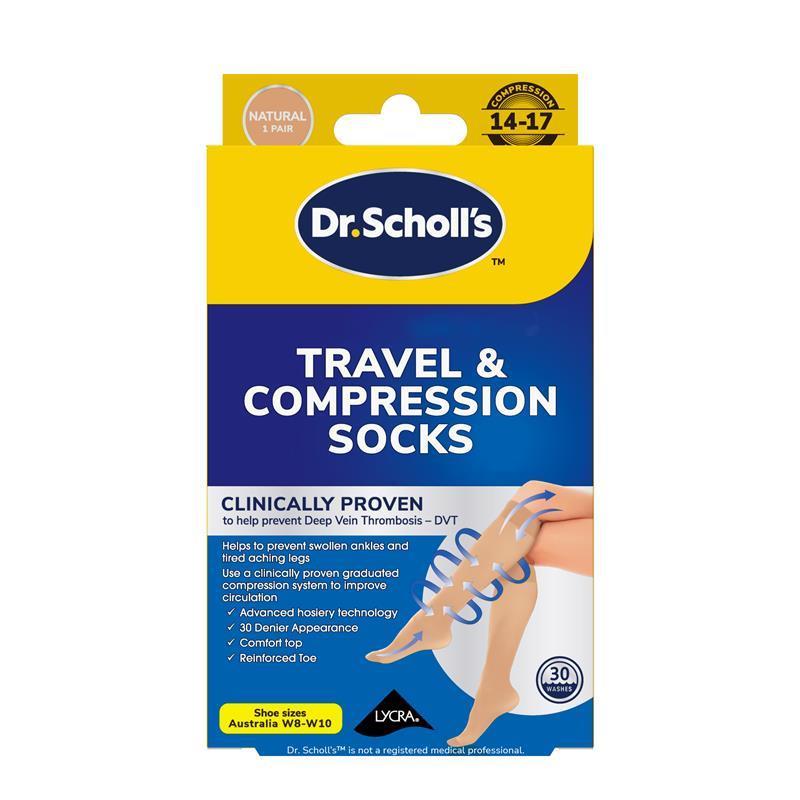 Load image into Gallery viewer, Dr.Scholls Travel and Compression Socks Natural Large
