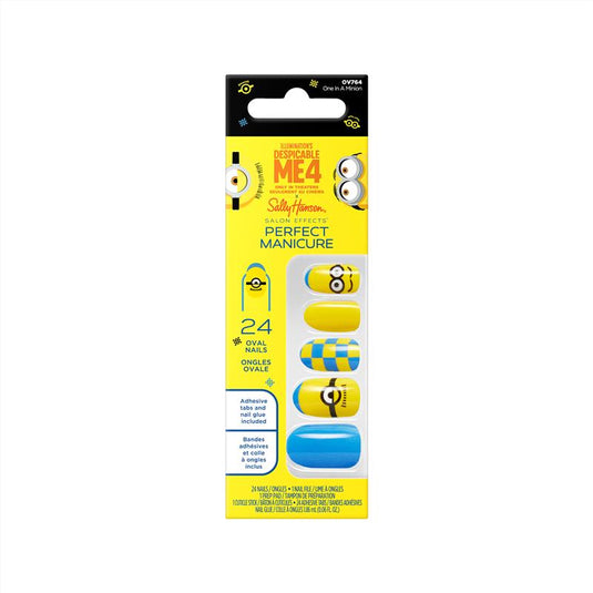 Sally Hansen Salon Effects Perfect Manicure 24 Press On Nails Despicable Me One In A Minion Limited Edition
