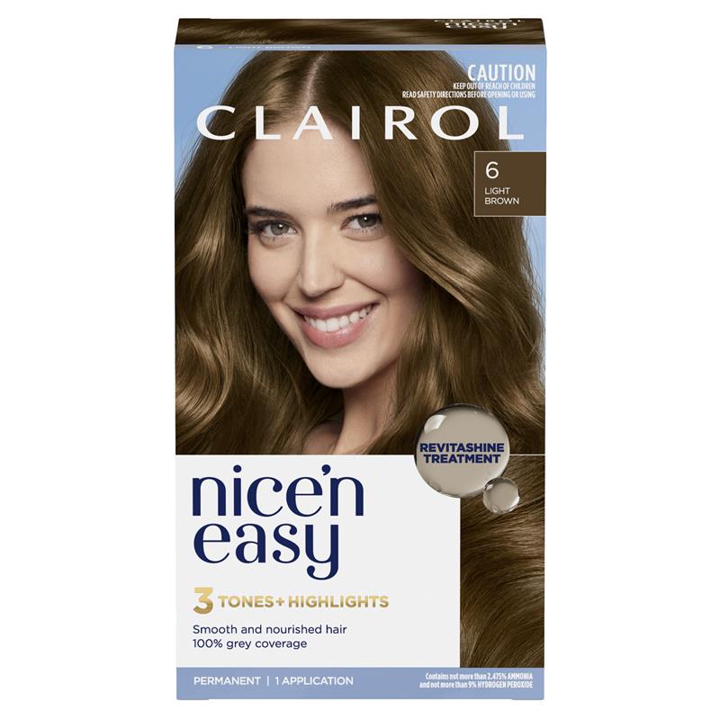 Load image into Gallery viewer, Clairol Nice N Easy 6 Light Brown Permanent Hair Colour
