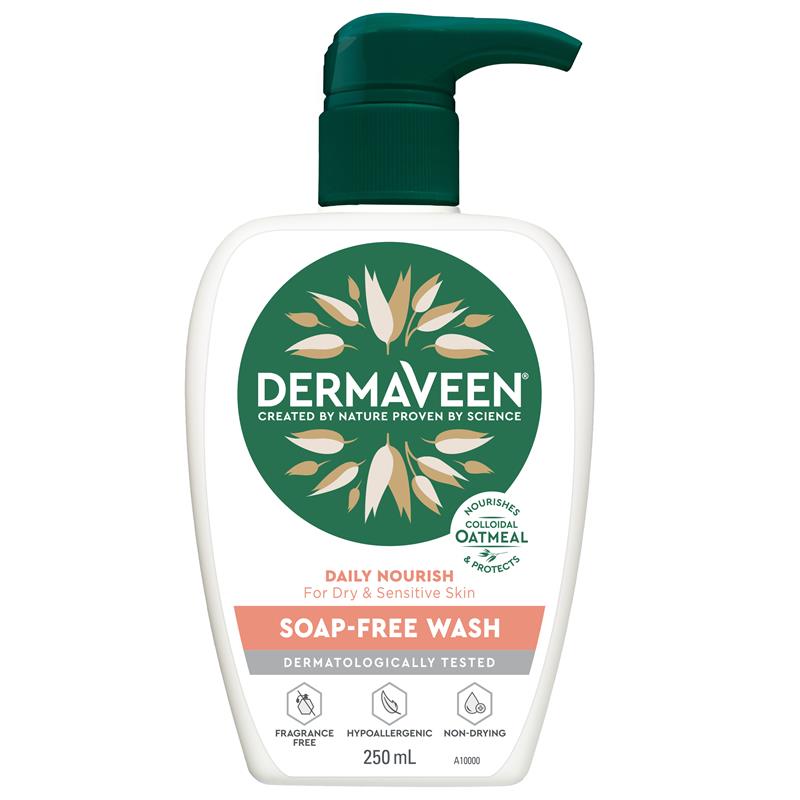 Load image into Gallery viewer, DermaVeen Daily Nourish Soap-Free Wash for Dry &amp; Sensitive Skin 250mL
