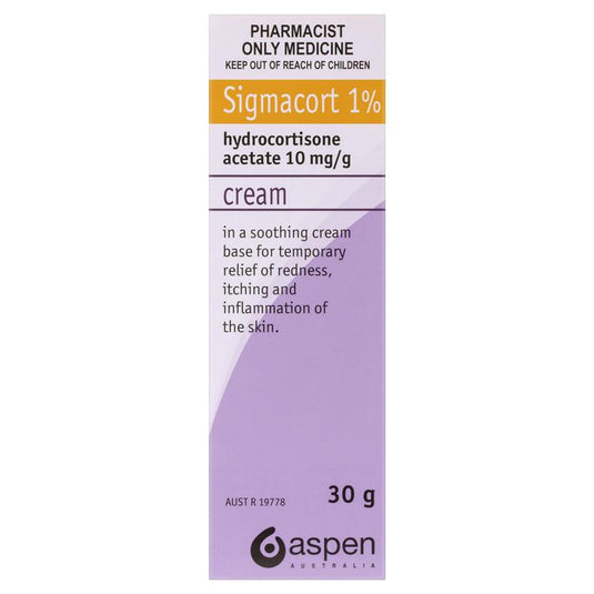 Sigmacort 1% Cream 30g - Hydrocortisone (S3)
