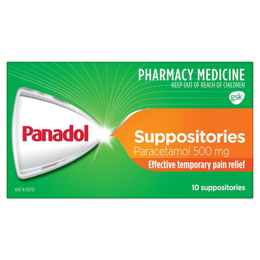 Panadol 500mg 10 Suppositories