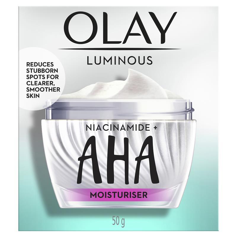 Load image into Gallery viewer, Olay Luminous Niacinamide + AHA Face Cream Moisturiser 50g
