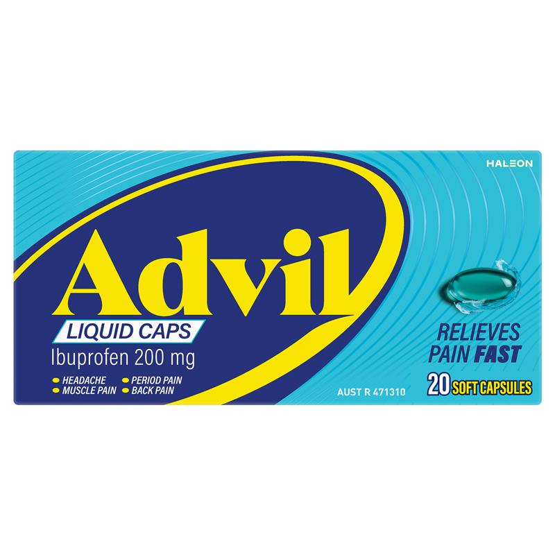 Load image into Gallery viewer, Advil Ibuprofen Pain Relief 20 Liquid Capsules
