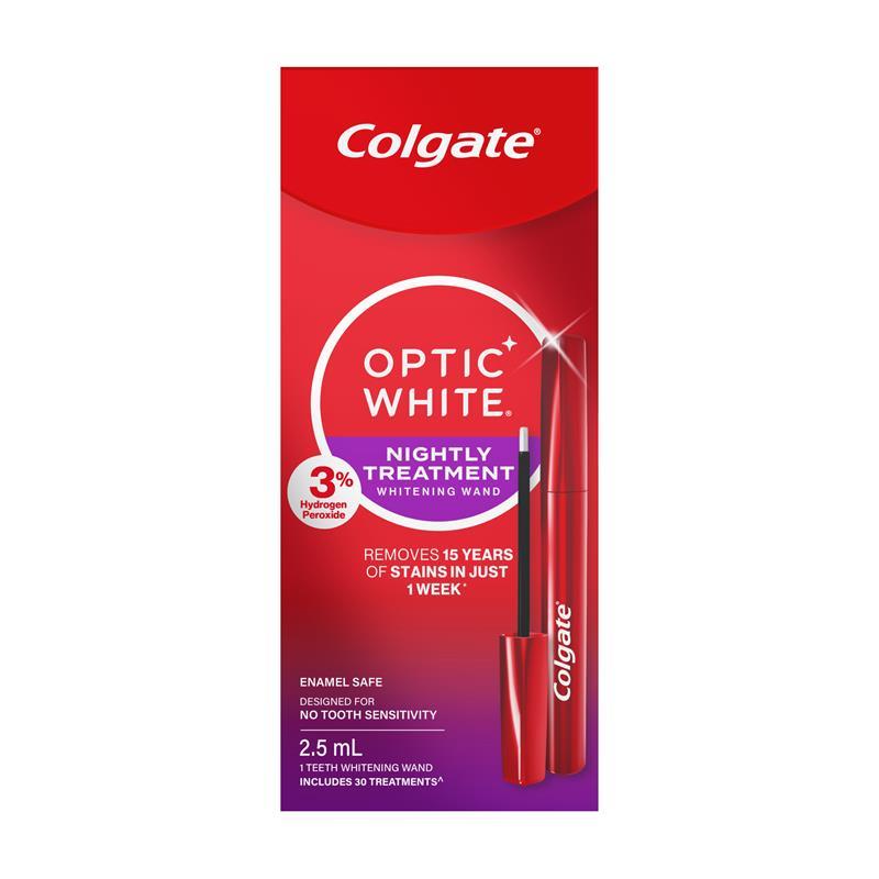 Load image into Gallery viewer, Colgate Optic White Nightly Treatment Whitening Wand 3% 2.5ml
