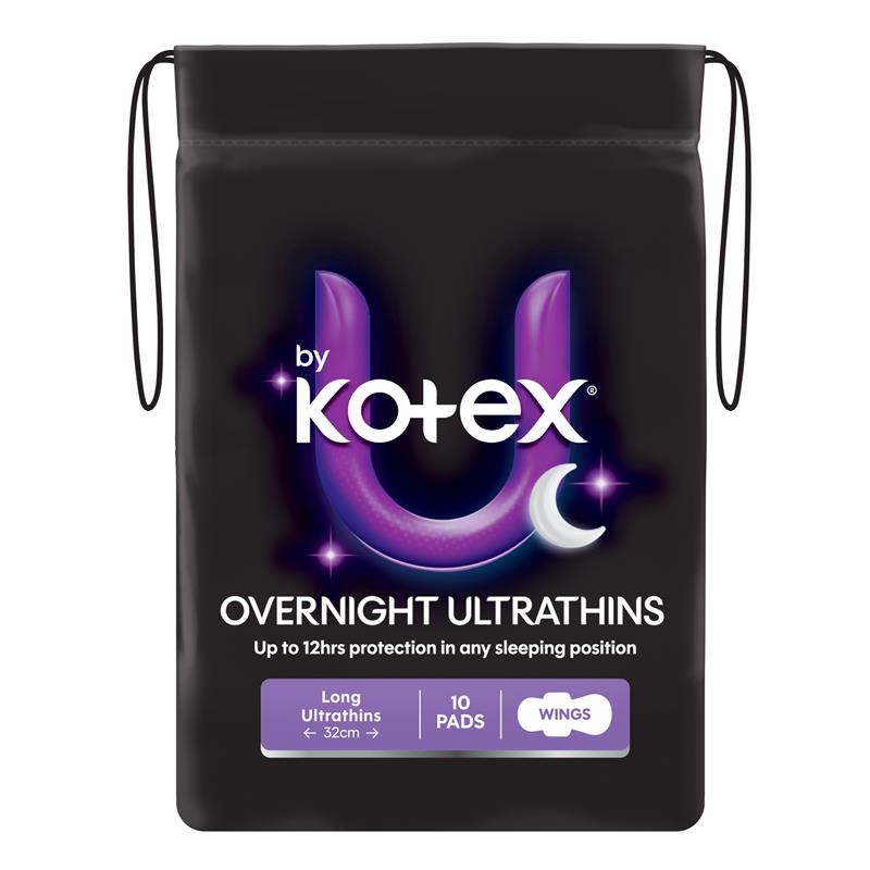 Load image into Gallery viewer, U by Kotex Ultrathin Overnight Regular with Wings Pads 10
