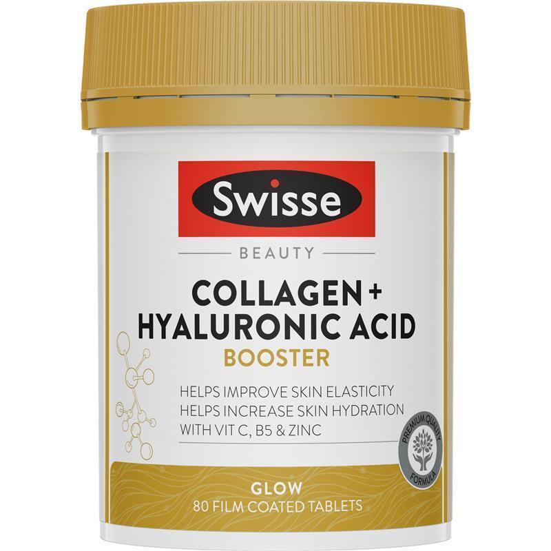 Load image into Gallery viewer, Swisse Beauty Collagen + Hyaluronic Acid Booster 80 Tablets
