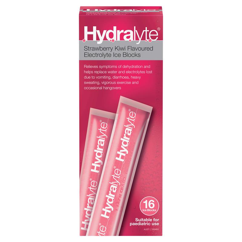 Load image into Gallery viewer, Hydralyte Electrolyte Ice Blocks Strawberry Kiwi 16
