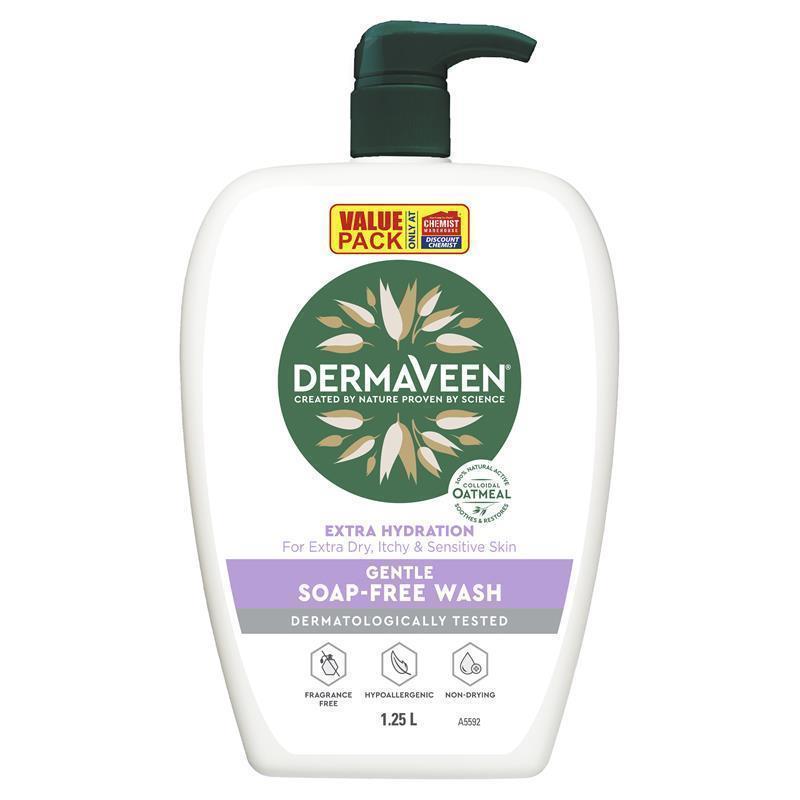 Load image into Gallery viewer, DermaVeen Extra Hydration Gentle Soap Free Wash 1.25L Exclusive Size
