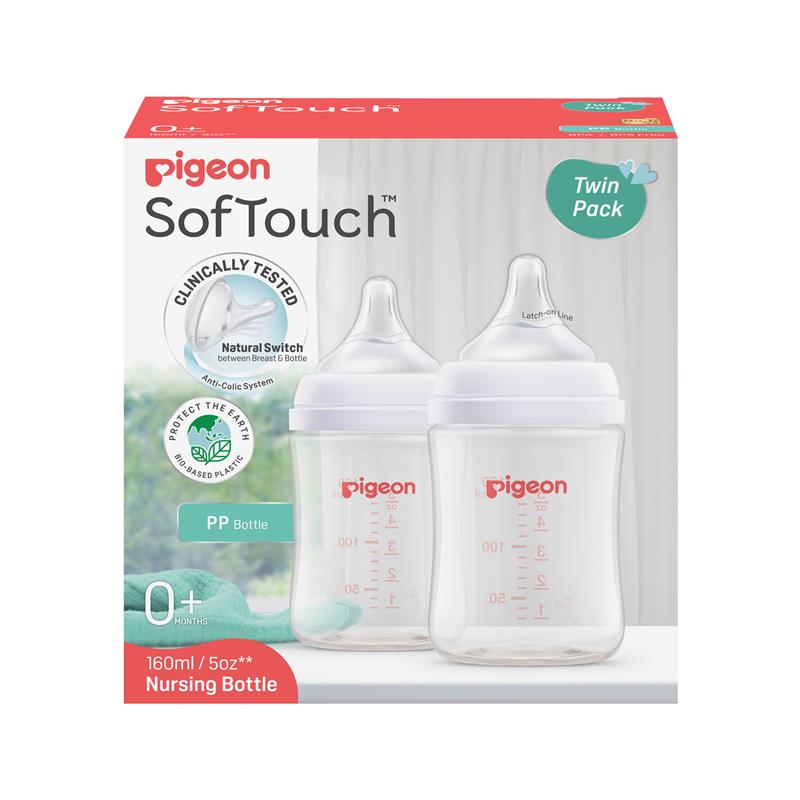 Load image into Gallery viewer, Pigeon SofTouch Bottle PP 160ml Twin Pack
