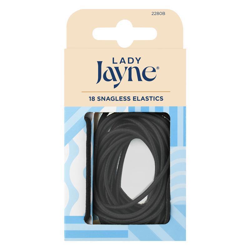 Load image into Gallery viewer, Lady Jayne Snagless Black Hair Elastics 18 Pack
