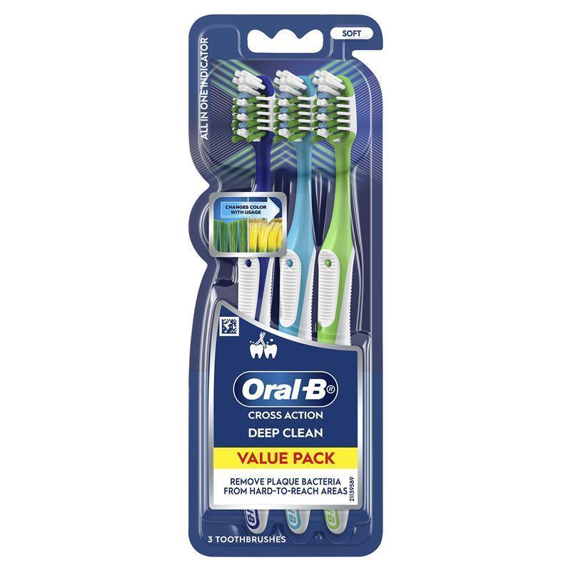 Load image into Gallery viewer, Oral B Toothbrush Cross Action Indicator 3 Pack
