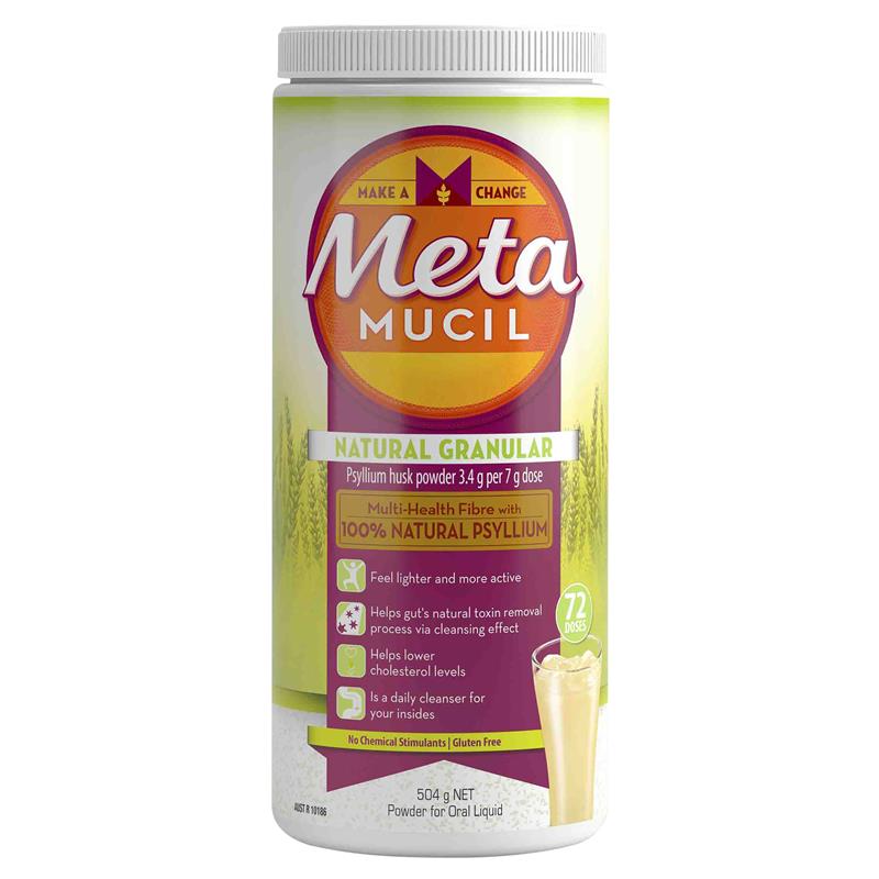 Load image into Gallery viewer, Metamucil Fibre Supplement Regular 72 Dose 504g
